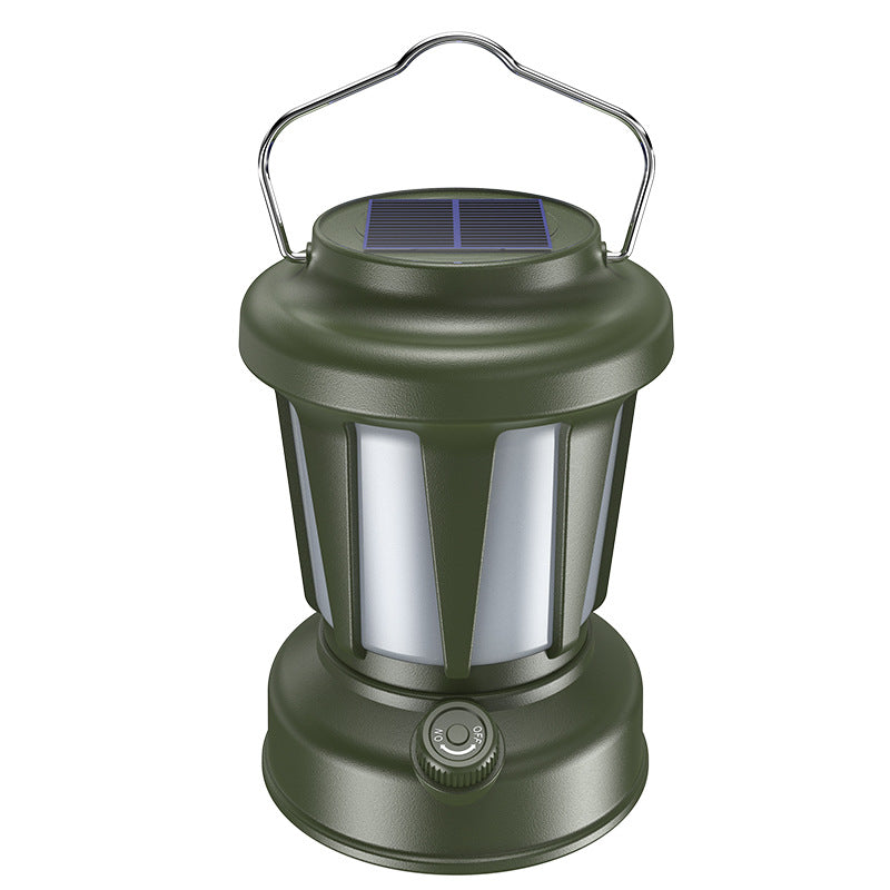Retro Solar Camping Lamp | Rechargeable LED Lantern for Camping, Hiking & Outdoor Ambiance