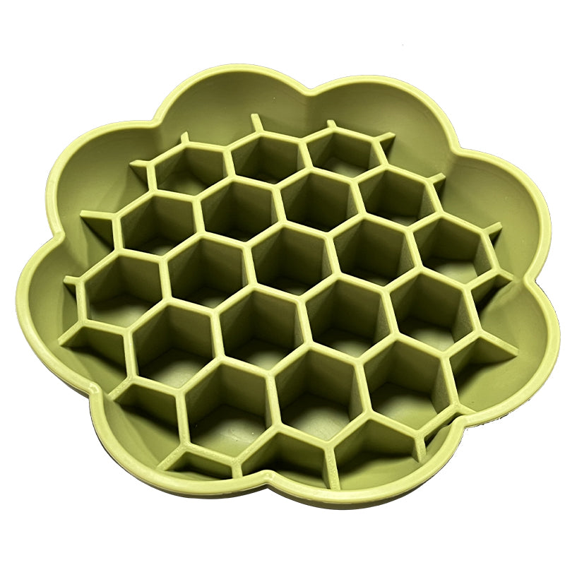 Slow Feeder Dog Lick Bowl | Silicone Flower Design | Promotes Healthy Eating