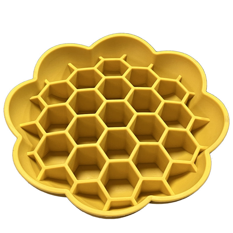 Slow Feeder Dog Lick Bowl | Silicone Flower Design | Promotes Healthy Eating