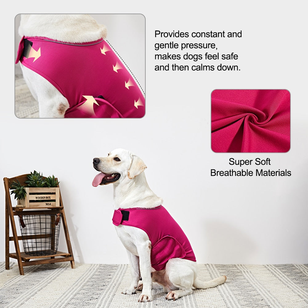 Dog Anxiety Vest Calming Thunder Shirt - Stress Relief Wrap Jacket for Dogs & Cats