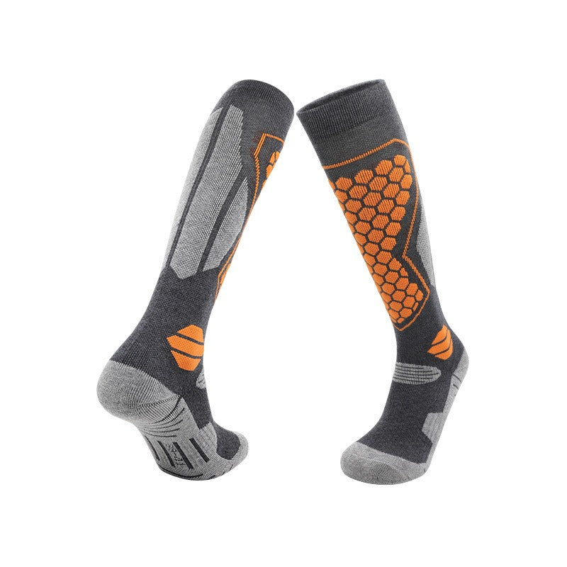Merino Wool Ski & Snow Socks | Thick Warm Long Tube Towel Bottom Socks for Skiing, Snowboarding & Outdoors
