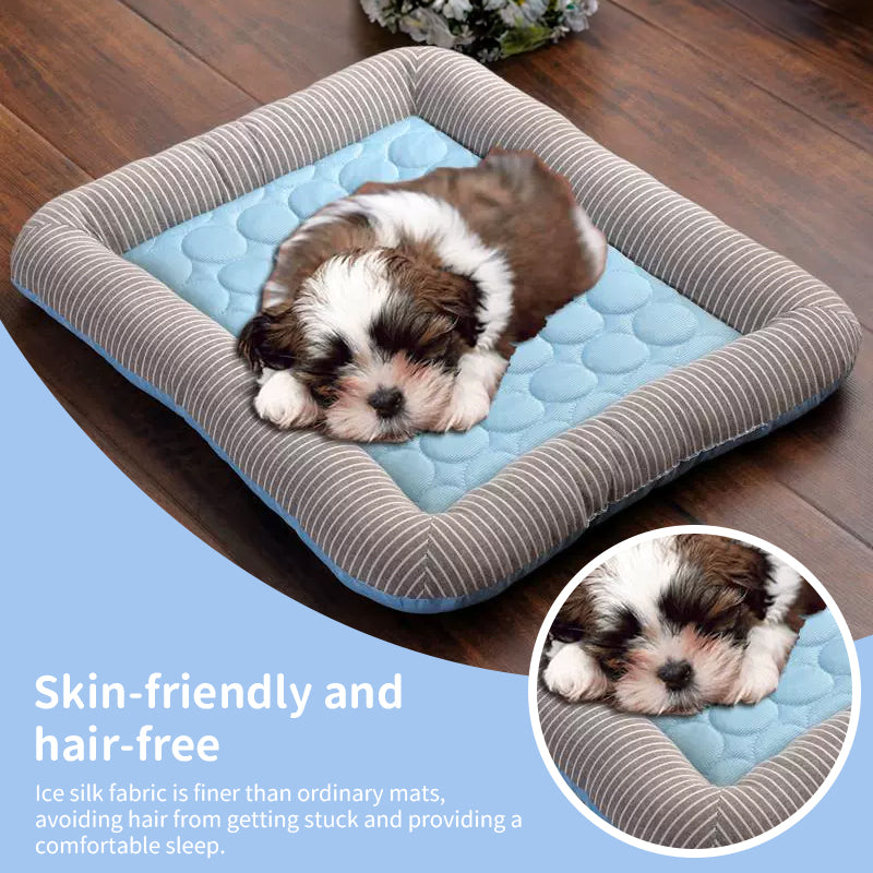 Cooling Pet Mat for Dogs & Cats | Ice Silk Summer Pad | Breathable & Soft