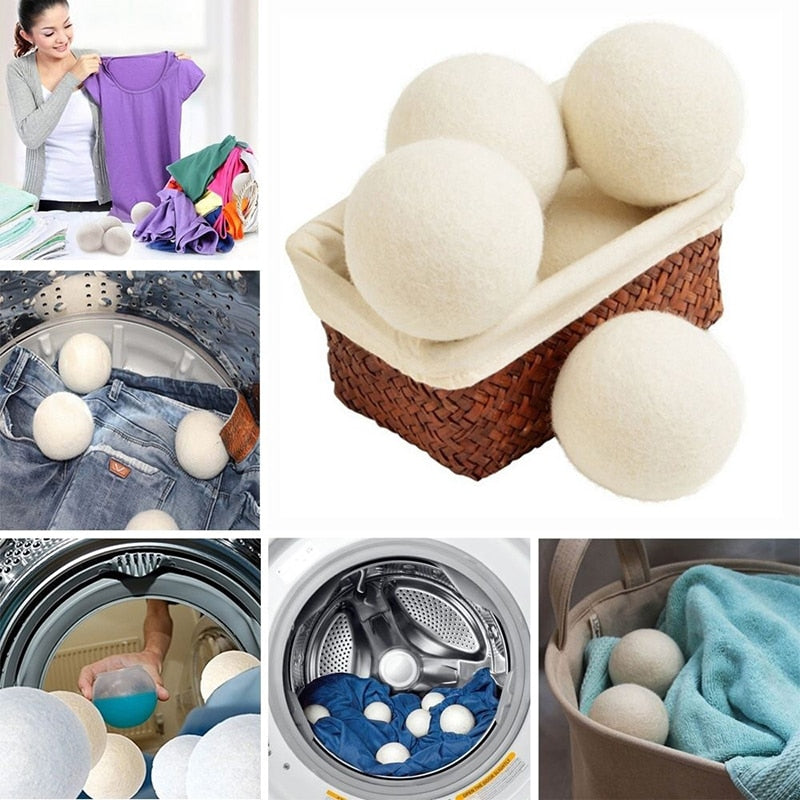 Wool Dryer Balls | Set of 6 | Natural Fabric Softener Alternative