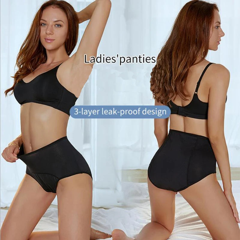 Leak-Proof Period Panties | High-Waist Menstrual Briefs | Reusable Incontinence Underwear for Women