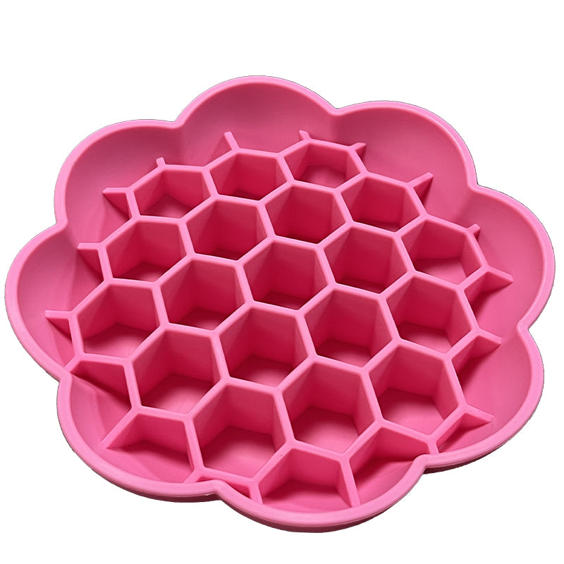 Slow Feeder Dog Lick Bowl | Silicone Flower Design | Promotes Healthy Eating