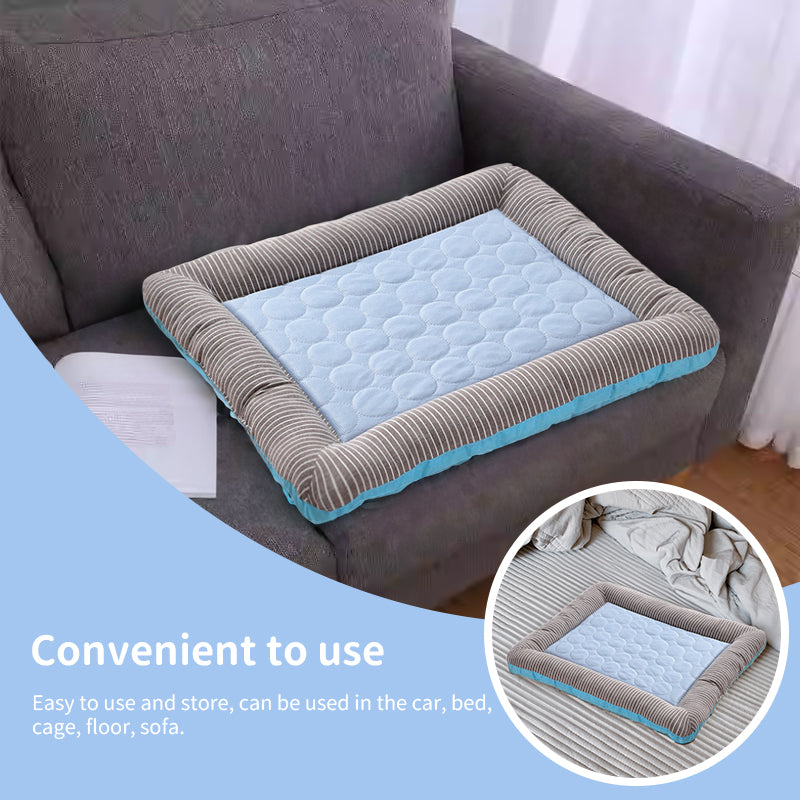 Cooling Pet Mat for Dogs & Cats | Ice Silk Summer Pad | Breathable & Soft