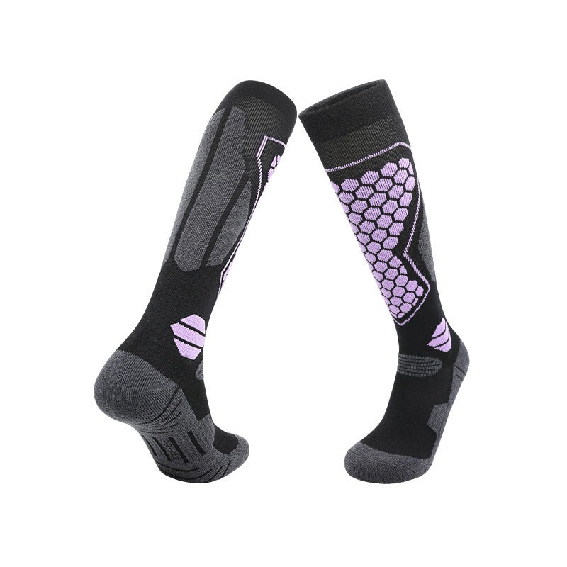 Merino Wool Ski & Snow Socks | Thick Warm Long Tube Towel Bottom Socks for Skiing, Snowboarding & Outdoors
