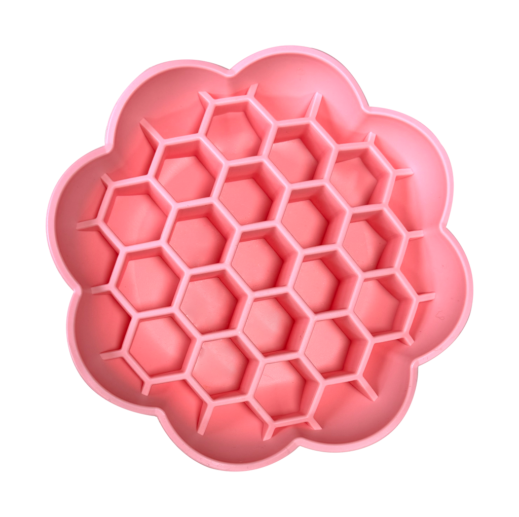 Slow Feeder Dog Lick Bowl | Silicone Flower Design | Promotes Healthy Eating
