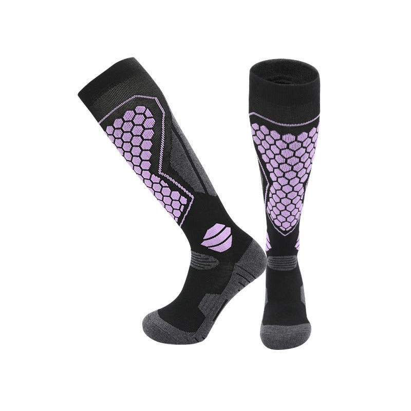 Merino Wool Ski & Snow Socks | Thick Warm Long Tube Towel Bottom Socks for Skiing, Snowboarding & Outdoors
