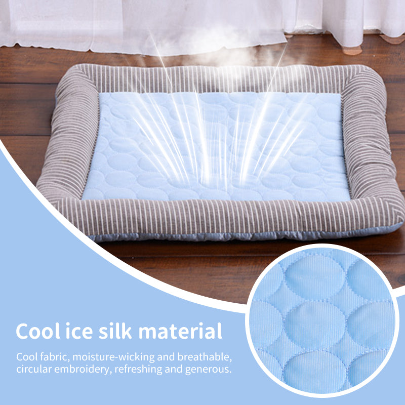 Cooling Pet Mat for Dogs & Cats | Ice Silk Summer Pad | Breathable & Soft